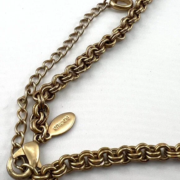 Amazing Chico's bib style necklace, gold tone, Drusy Quartz, Agate dangles - Picture 7 of 9